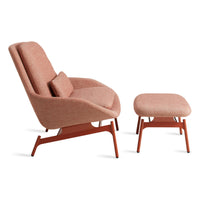 Field Ottoman in Edwards Tomato - Angle 5