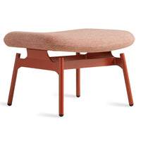 Field Ottoman in Edwards Tomato - Angle 2