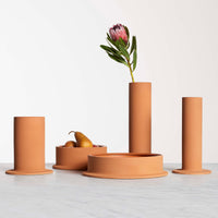 Flange Small Vessel in Terracotta - Angle 5
