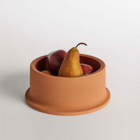 Flange Small Bowl in Terracotta - Angle 5