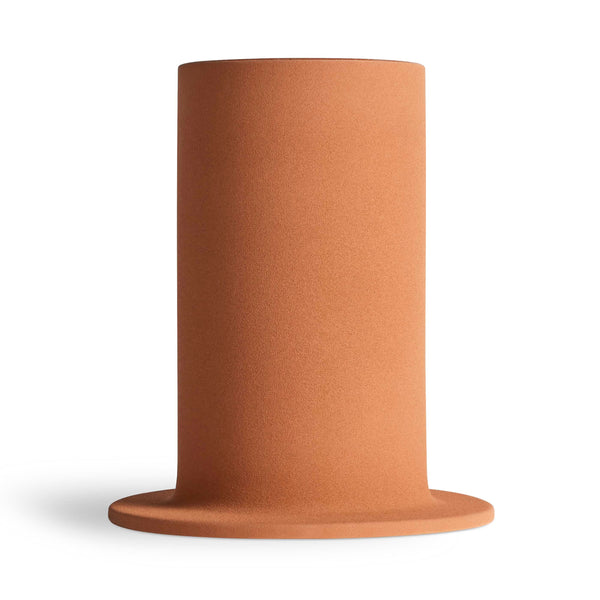 Flange Small Vessel in Terracotta - Angle 1