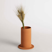 Flange Small Vessel in Terracotta - Angle 4