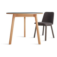 Apt Café Table in Navy Green / White Oak - Angle 6