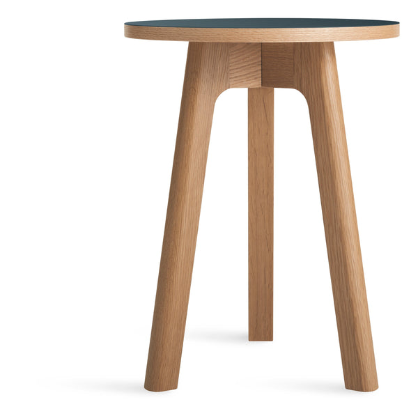 Apt Tall Side Table in Navy Green / White Oak - Angle 1