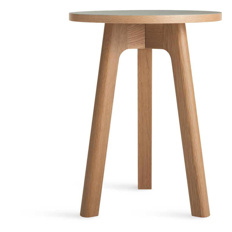 Apt Tall Side Table in Navy Green / White Oak