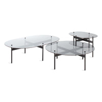 Flume Round Coffee Table in Black - Angle 6