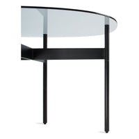 Flume Round Coffee Table in Black - Angle 5