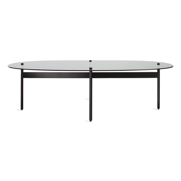Flume Swoval Coffee Table in Black - Angle 1