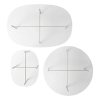 Flume Round Coffee Table in Putty - Angle 7