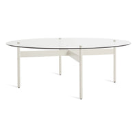Flume Round Coffee Table in Putty - Angle 3