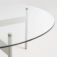 Flume Round Coffee Table in Putty - Angle 8
