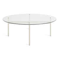 Flume Round Coffee Table in Putty - Angle 4