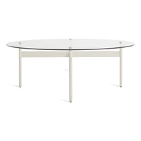 Flume Round Coffee Table in Putty - Angle 1