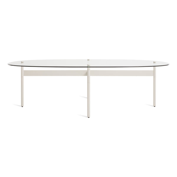 Flume Swoval Coffee Table in Putty - Angle 1