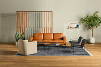 Skald Lounge Chair en Stone Velvet - ángulo 3