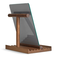 Furrow Table Mirror in Walnut - Angle 5