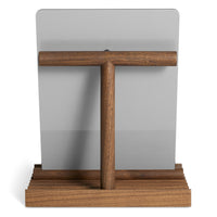 Furrow Table Mirror in Walnut - Angle 6