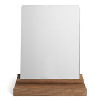 Furrow Table Mirror in Walnut - Angle 1