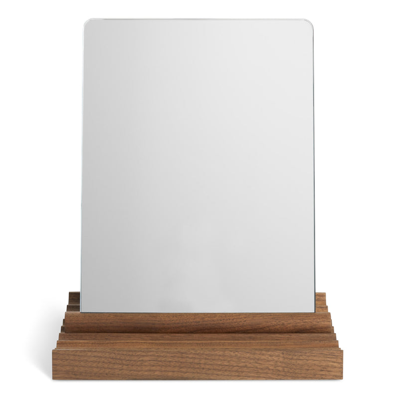 Furrow Table Mirror in Walnut