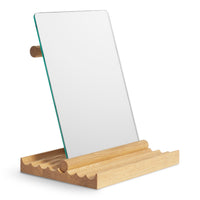 Furrow Table Mirror in White Oak - Angle 3