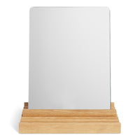 Furrow Table Mirror in White Oak - Angle 1