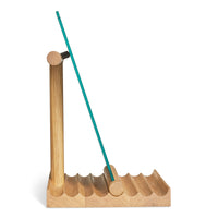 Furrow Table Mirror in White Oak - Angle 4