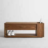 Go Forth Bench in Walnut - Angle 12
