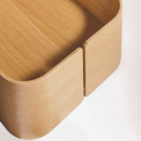 Garden Party Storage Box in White Oak - Angle 8
