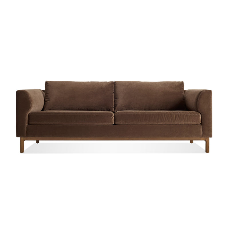 Guide 82" Sofa in Coffee Velvet - Angle 1