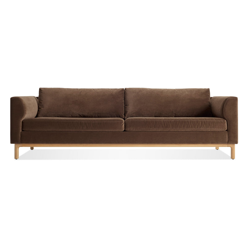 Guide 96" Sofa in Coffee Velvet - Angle 1