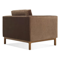 Guide Lounge Chair en Coffee Velvet - ángulo 5