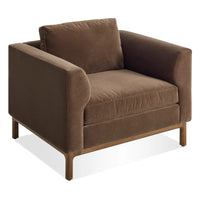 Guide Lounge Chair en Coffee Velvet - ángulo 3