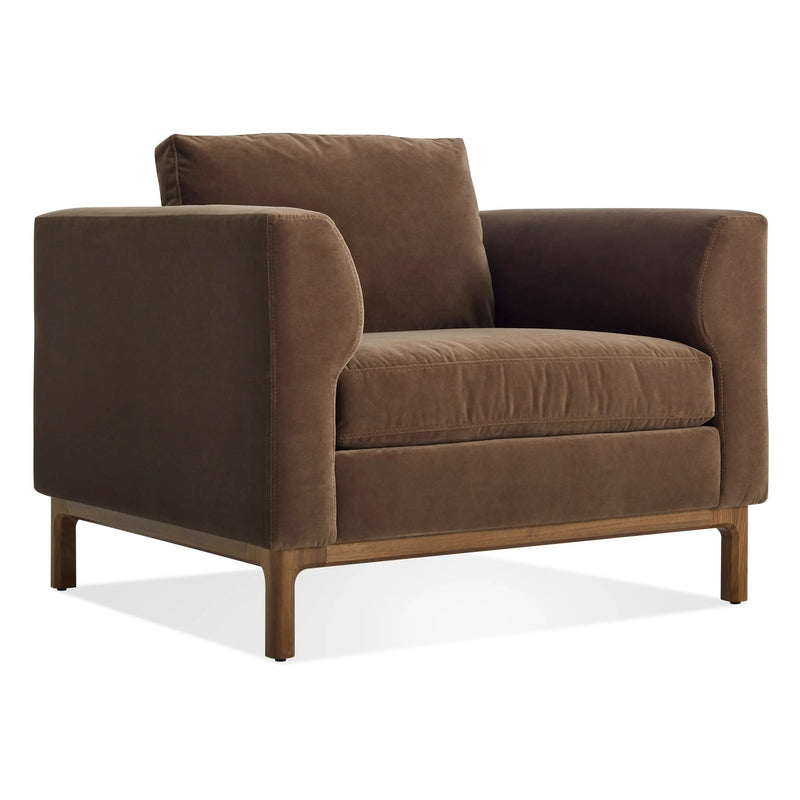 Guide Lounge Chair in Coffee Velvet