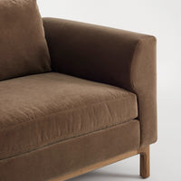 Guide Lounge Chair en Coffee Velvet - ángulo 7