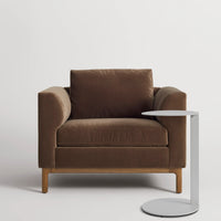 Guide Lounge Chair en Coffee Velvet - ángulo 8