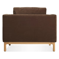 Guide Lounge Chair in Coffee Velvet - Angle 5