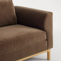 Guide Lounge Chair in Coffee Velvet - Angle 6