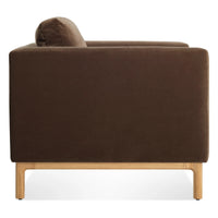 Guide Lounge Chair in Coffee Velvet - Angle 4