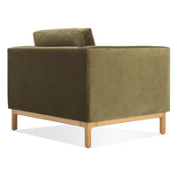 Guide Lounge Chair in Moss Velvet - Angle 6