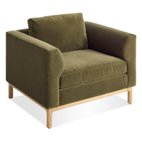 Guide Lounge Chair in Moss Velvet - Angle 4
