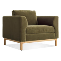 Guide Lounge Chair in Moss Velvet - Angle 3