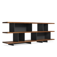 Happy Day Shelving 3 Shelf in Walnut / Oblivion - Angle 3