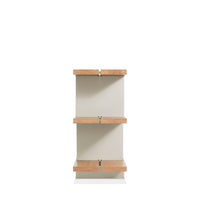 Happy Day Shelving 3 Shelf in White Oak / Putty - Angle 3
