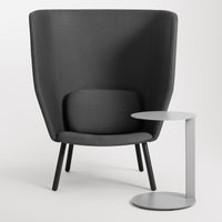 Hedge High Back Lounge Chair en Digit Charcoal - ángulo 7