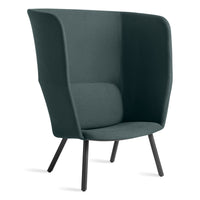 Hedge High Back Lounge Chair in Maharam Messenger in Everglade - Angle 3