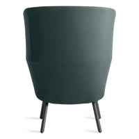 Hedge High Back Lounge Chair in Maharam Messenger in Everglade - Angle 6