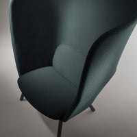 Hedge High Back Lounge Chair in Maharam Messenger in Everglade - Angle 7