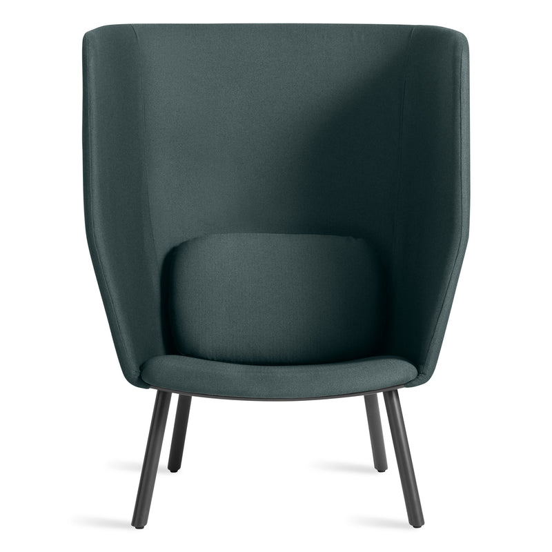 Hedge High Back Lounge Chair in Maharam Messenger in Everglade