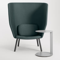 Hedge High Back Lounge Chair in Maharam Messenger in Everglade - Angle 8