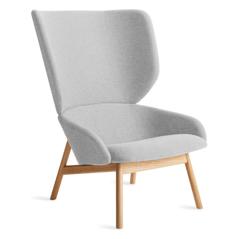 Heads Up Lounge Chair in Gabro Light Grey - Angle 2